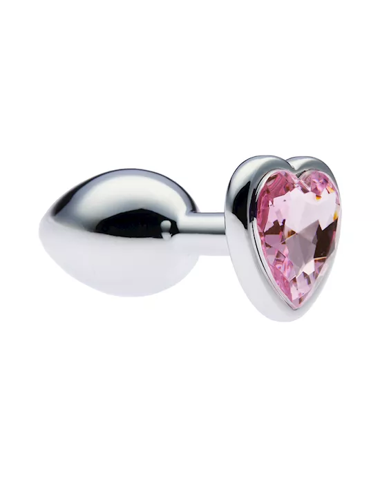 Kink Range Jewelled Heart Butt Plug - 2.8 Inch