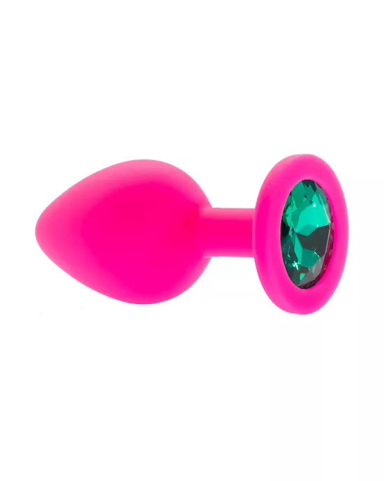 Kink Range Silicone Gemmed Butt Plug - 3.1 Inch
