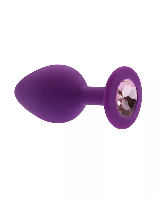 Kink Range Silicone Gemmed Butt Plug - 3.1 Inch