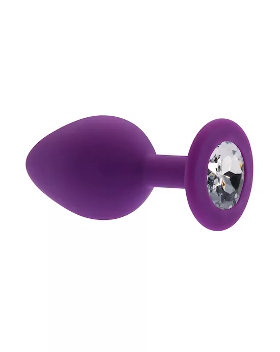 Kink Range Silicone Gemmed Butt Plug - 3.1 Inch