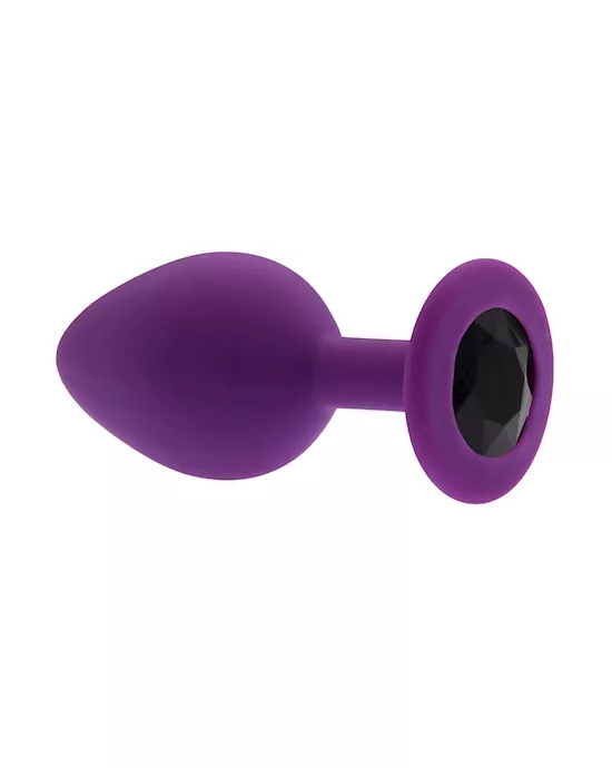 Kink Range Silicone Gemmed Butt Plug - 3.1 Inch