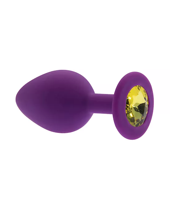 Kink Range Silicone Gemmed Butt Plug - 3.1 Inch