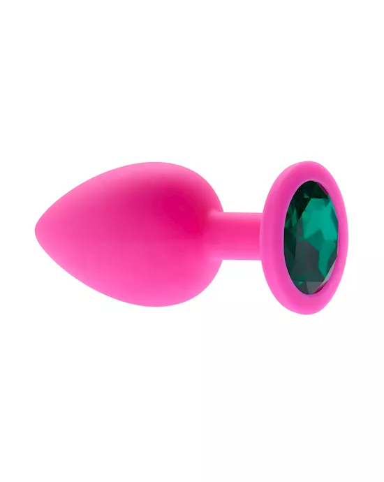 Kink Range Silicone Gemmed Butt Plug - 3.8 Inch