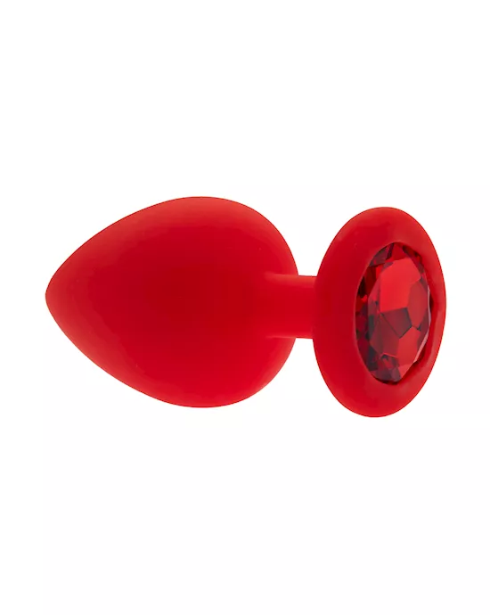 Kink Range Silicone Gemmed Butt Plug - 3.8 Inch