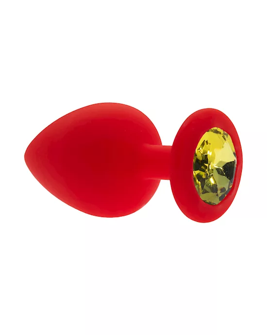 Kink Range Silicone Gemmed Butt Plug - 3.8 Inch