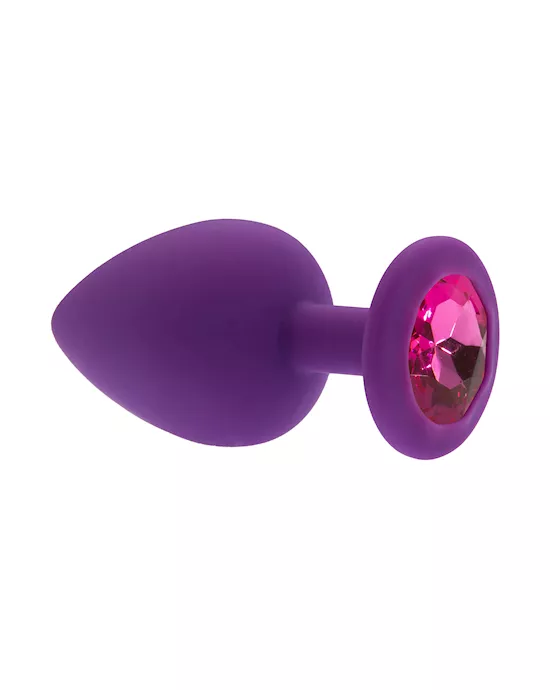 Kink Range Silicone Gemmed Butt Plug - 3.8 Inch