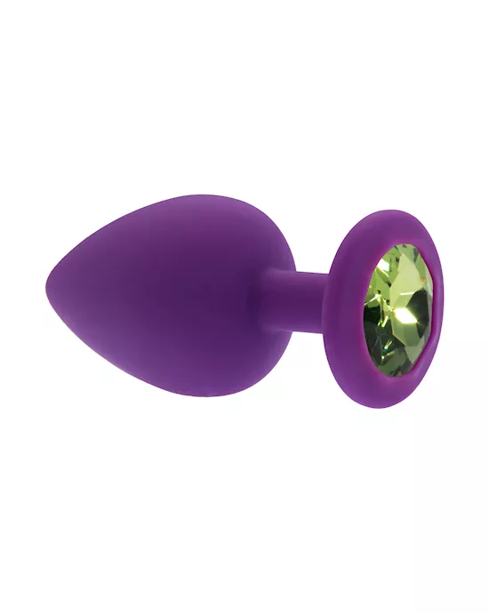 Kink Range Silicone Gemmed Butt Plug - 3.8 Inch