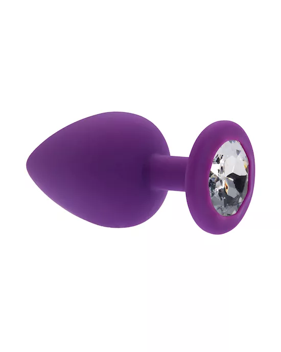 Kink Range Silicone Gemmed Butt Plug - 3.8 Inch