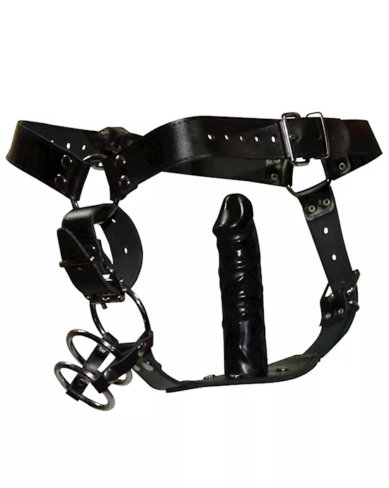 Jake Mens Thong Harness With Plug 