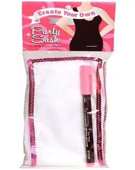 Create Your Own Sash