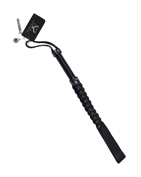 Bound X Braided Leather Slapper With Spikes