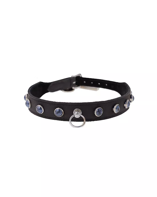 Bound X Blue Crystal Stud Collar