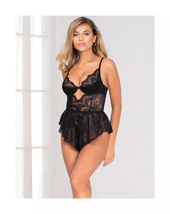 Bohemian Floral Lace Romper
