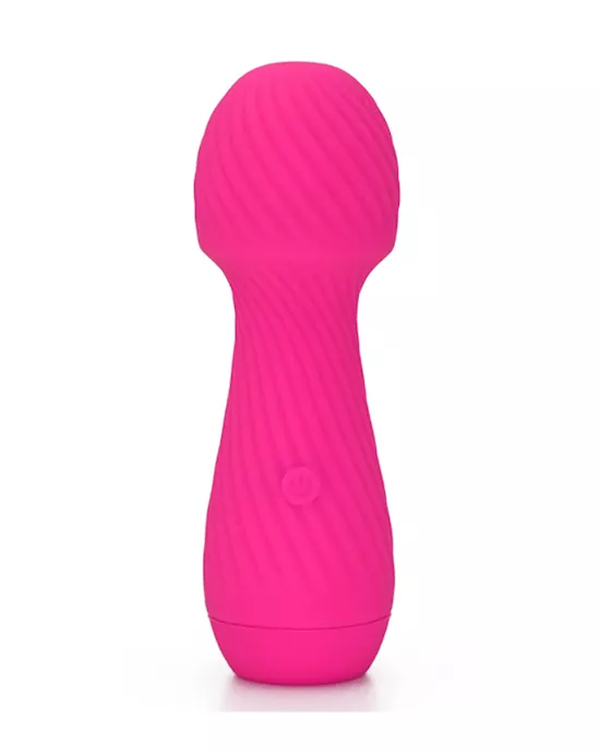 Amore Ridged Mini Wand Vibrator