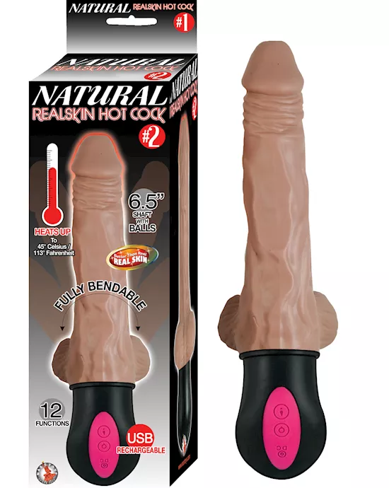 Nass Toys Real Skin Hot Cock #2 Vibrator - 9.25 Inch