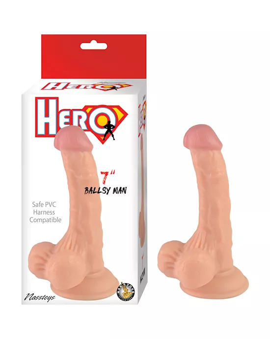 Hero Ballsy Man Dildo - 7 Inch