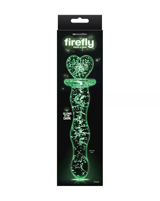 Heart A Glow Glass Dildo
