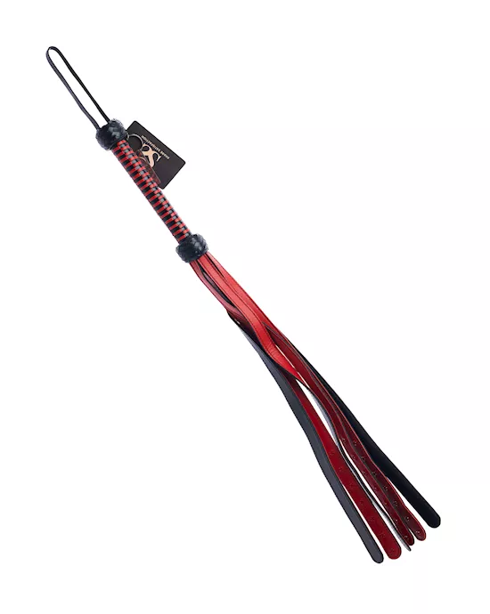 Bound X Leather Flogger With Spikes