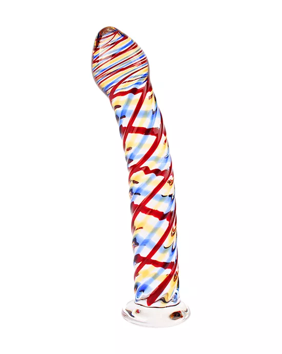 Lucent Tricolor Glass Dildo