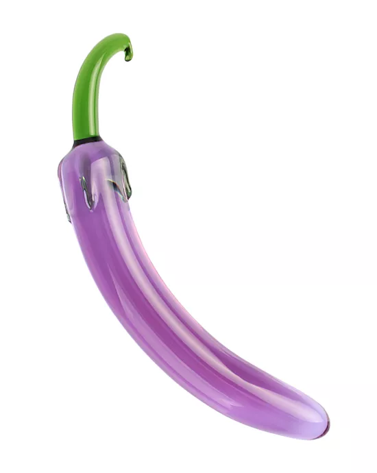Lucent Eggplant Glass Massager