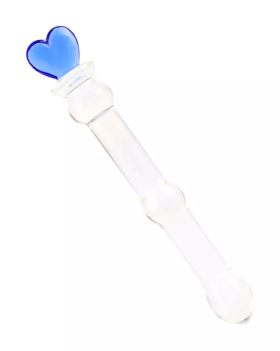 Lucent Small Heart Handle Glass Massager
