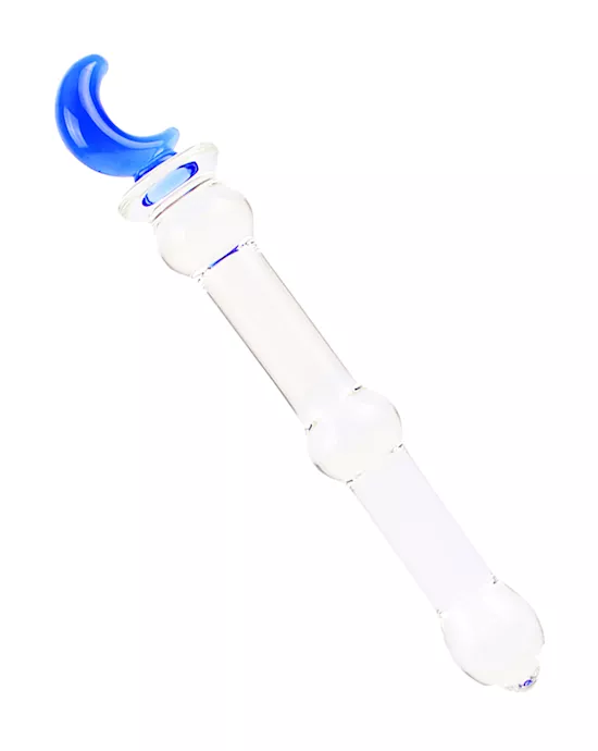 Lucent Small Moon Handle Glass Massager