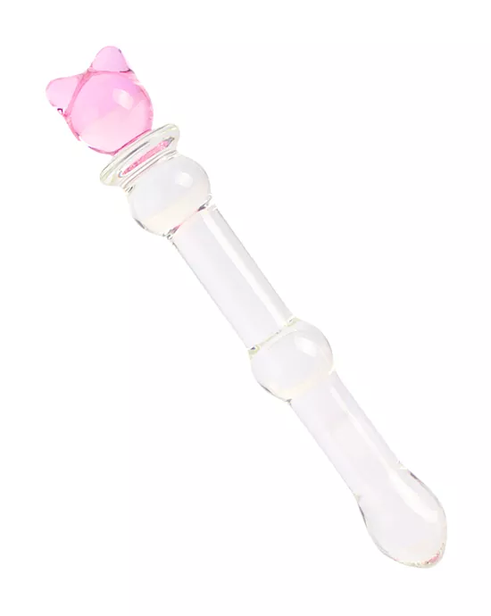 Lucent Small Bear Handle Glass Massager