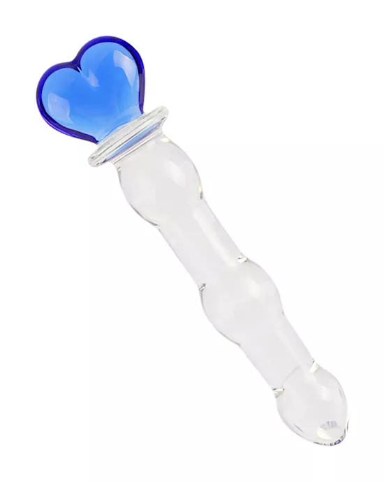 Lucent Large Heart Handle Glass Massager