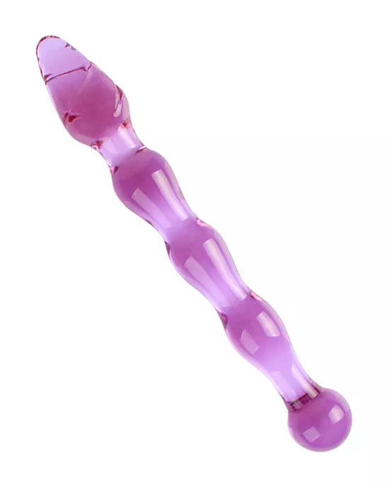 Lucent Rippled Glass Wand