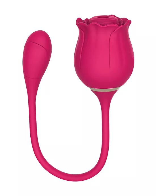 Romantic Rose Sucking Vibrator with Egg Vibrator