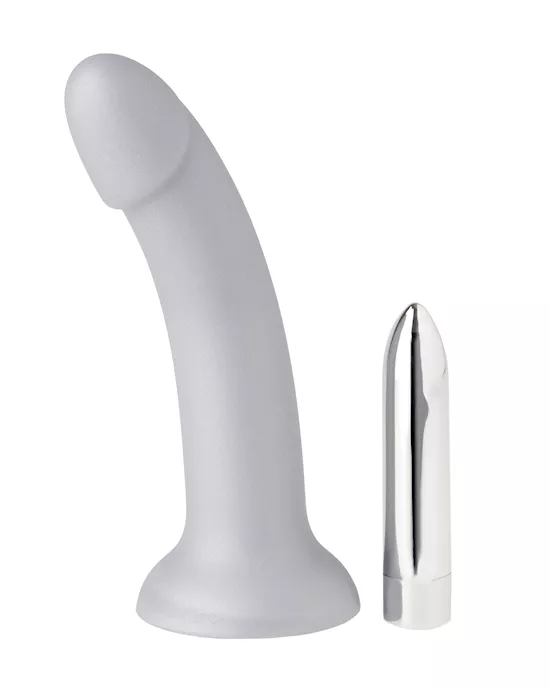 Nood Colours Silver Dildo With Bullet