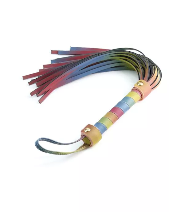 Spectra Bondage Flogger Rainbow