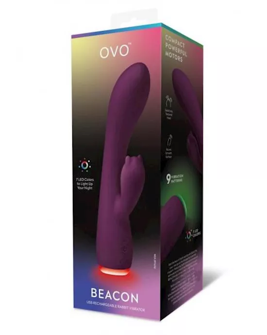 Ovo Beacon Dual Stim Vibe Purple