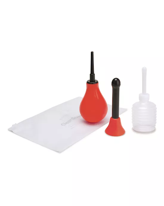 Cleanscene  3pc 200ml Douche Set Including Bulb Classic And Flared Base Tip