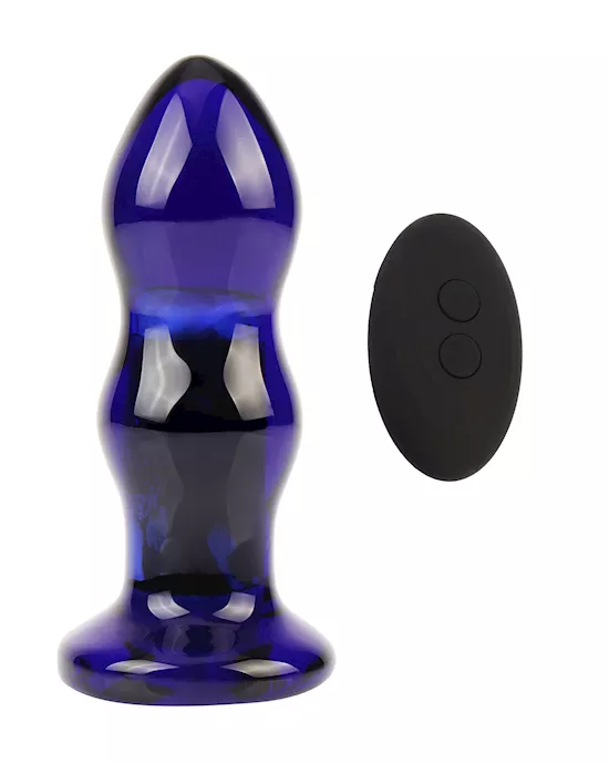 Eris Infinity Vibrating Glass Butt Plug