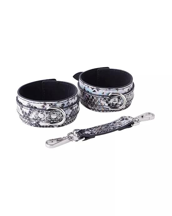 Share Satisfaction Snake-print Ankle Cuffs