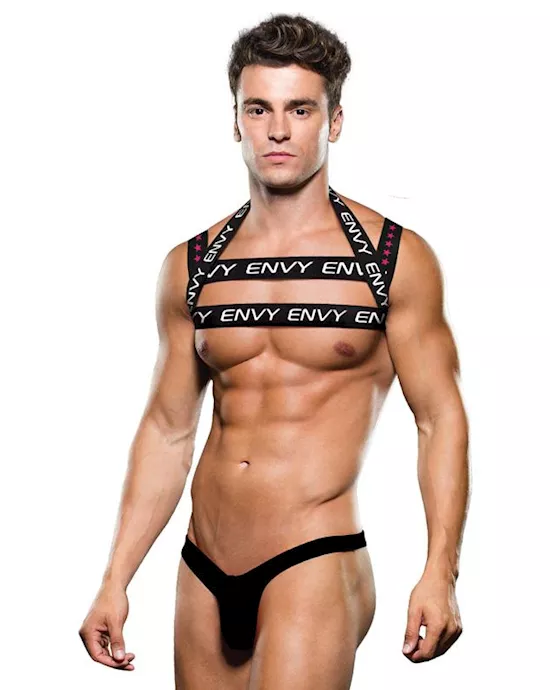 Envy Logo Harness Black/white Lxl Bx