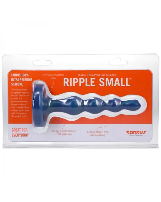 Tantus Ripple Small 8 In. Anal Beads Dildo Firm Malachite