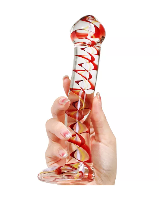 Lucent Inner Spiral Glass Dildo