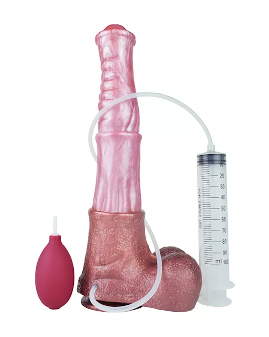 Wild Leaping Racehorse Squirting Fantasy Dildo With Balls