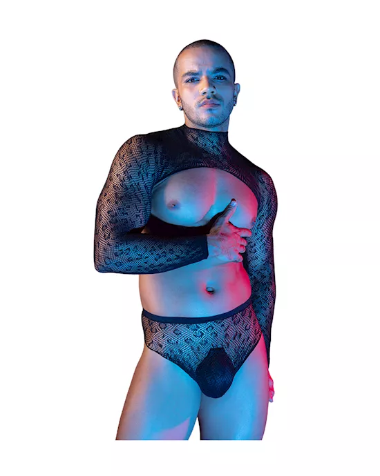 Leopard Top And Underwear Body Stocking