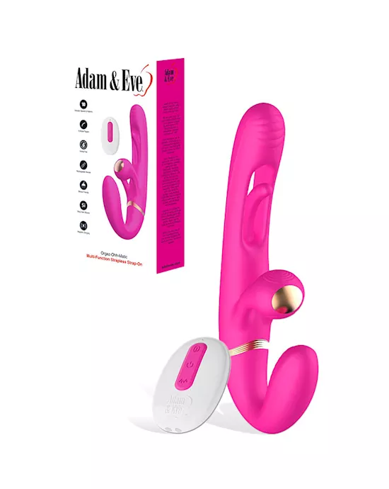 Adam & Eve Orgaz Ohh Matic Remote Controlled Strapless Strap-on