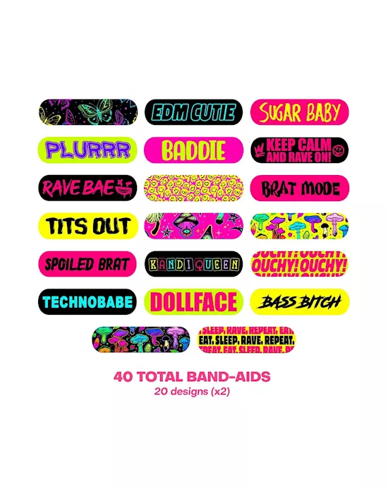 Plur Vibes Ouchie Stix Bandages 40 Pack