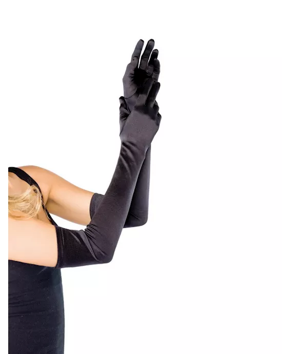 Bq Extra Long Satin Gloves