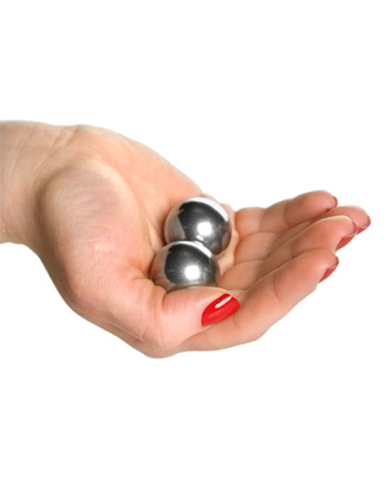 Вагинальные шарики Toyfa Love Balls, серебристый 00132711 - TOYFA - Цельнолитые вагинальные шарики - Купить