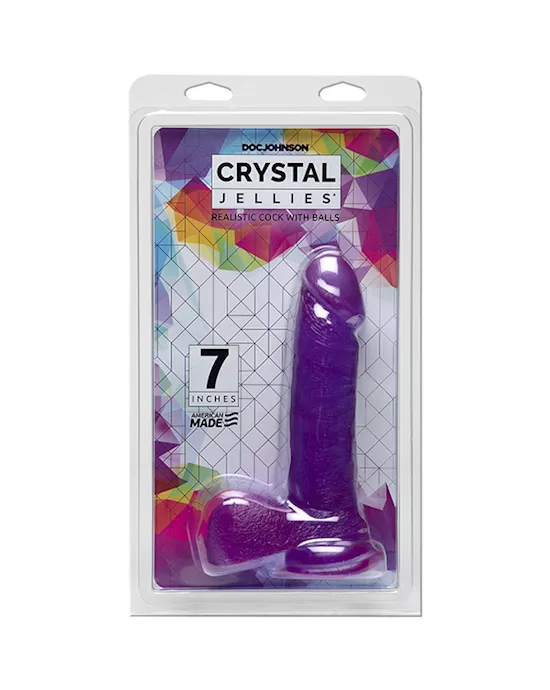 Crystal Jelly Realistic Cock With Balls