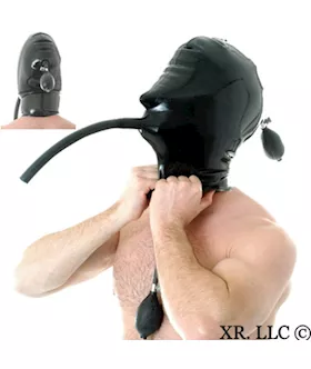 Inflatable Rubber Hood And Gag