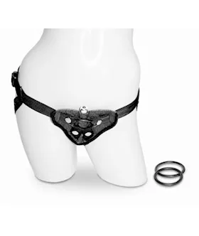 Vibrating Velvet Harness