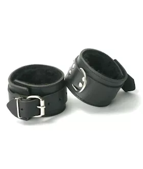 Strict Leather Fur Lined Ankle Cuffs