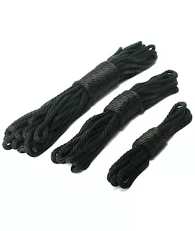 Premium Black Nylon Bondage Rope 25 feet
